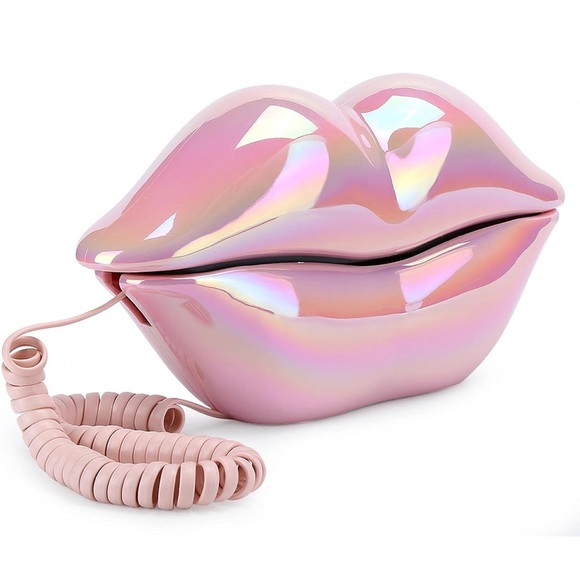 Other - Pink Iridescent Lips Novelty Landline Phone Decor
